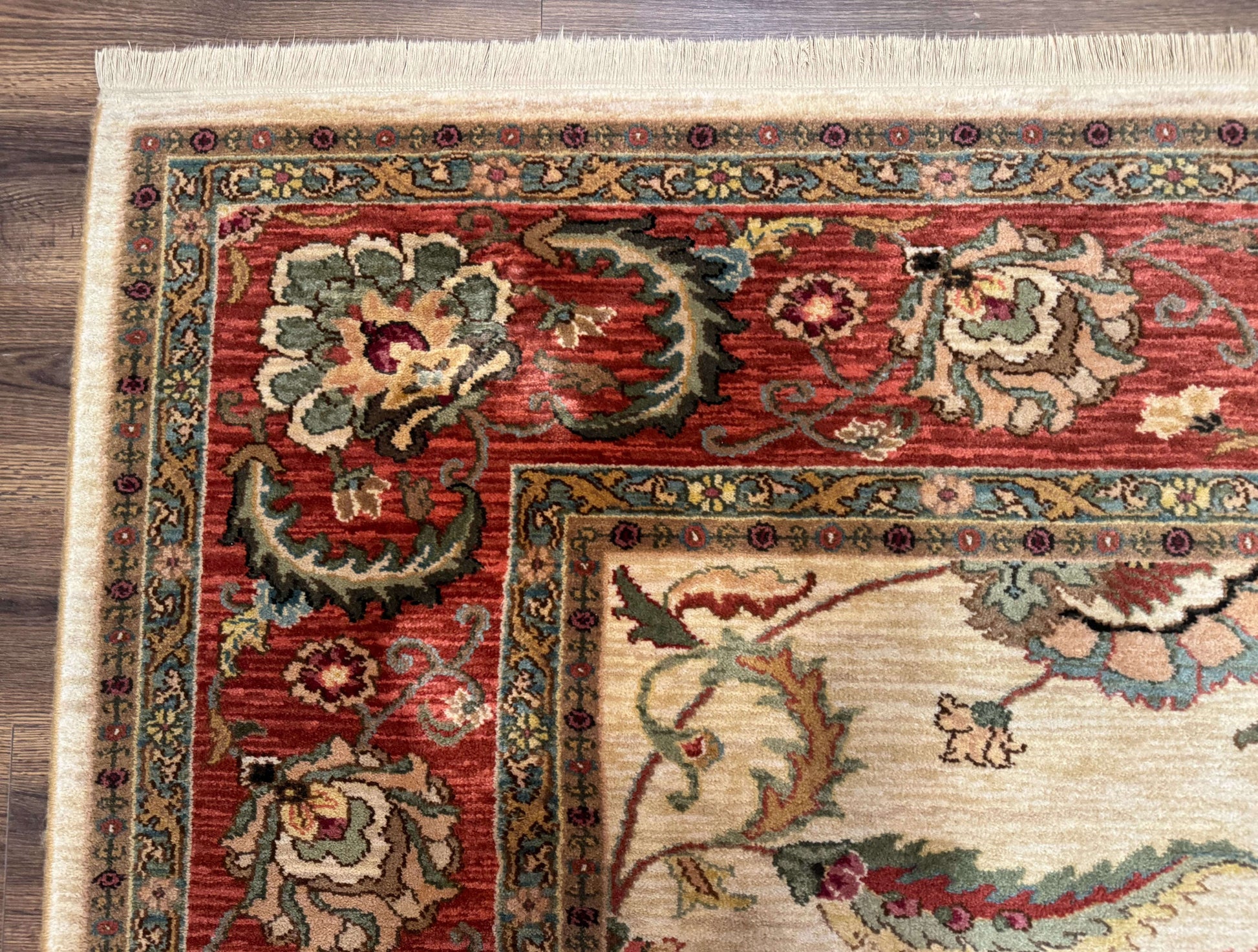 Karastan Rug 8.8 x 10, Ashara Agra Ivory #549, Wool, Vintage - Nuvé