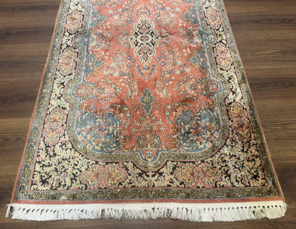 Indian Kashmiri Silk Rug 3x5, Fine 260 KPSI, Hand Knotted - Nuvé