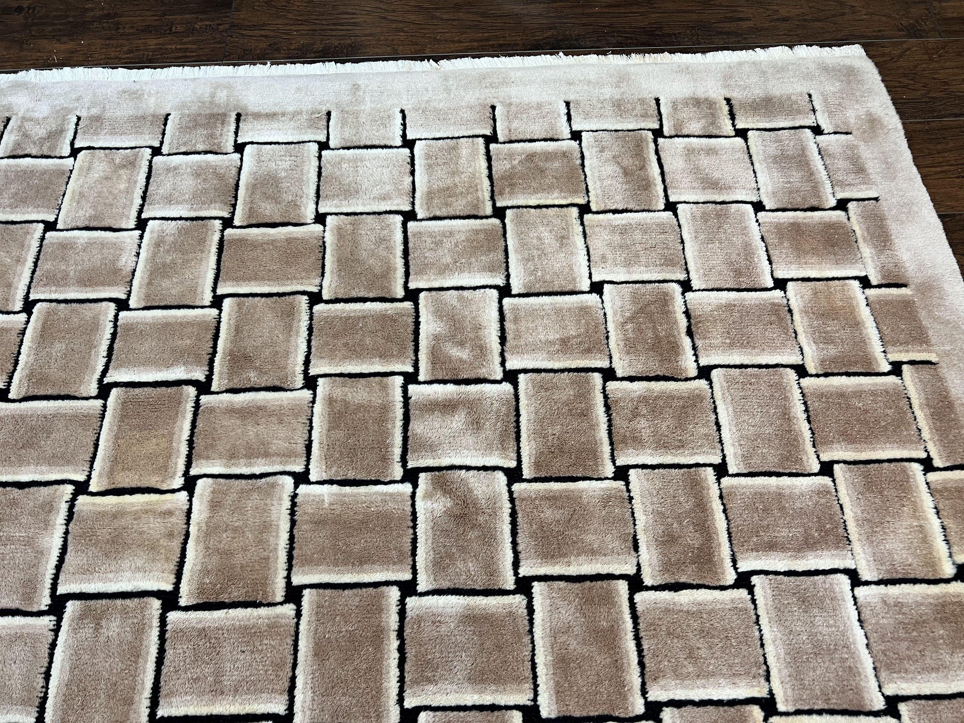 Tibetan Rug 9x12, Handmade, Wool, Modern Design - Nuvé