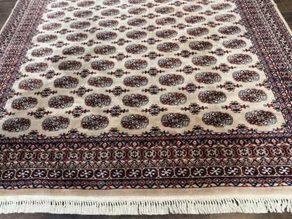 Karastan Rug 8.2 x 11.6 Beige Bokhara, Wool Pile, Vintage Discontinued Karastan Area Rug, Belgium Power Loomed Rug - Nuvé