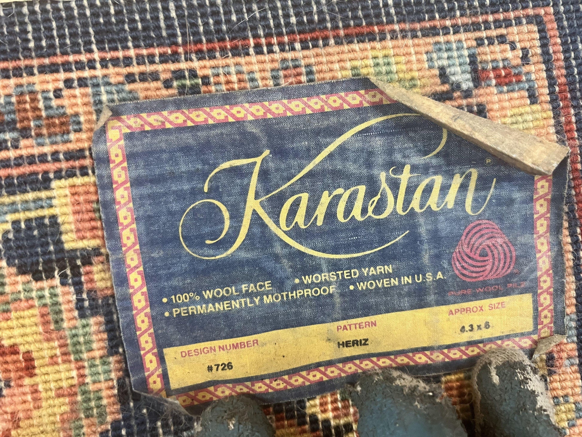 Karastan Rug 4x6, Karastan Heriz #726, Wool Pile Karastan Area Rug, Rare Hard to Find, Original 700 Series Vintage Discontinued Rug - Nuvé