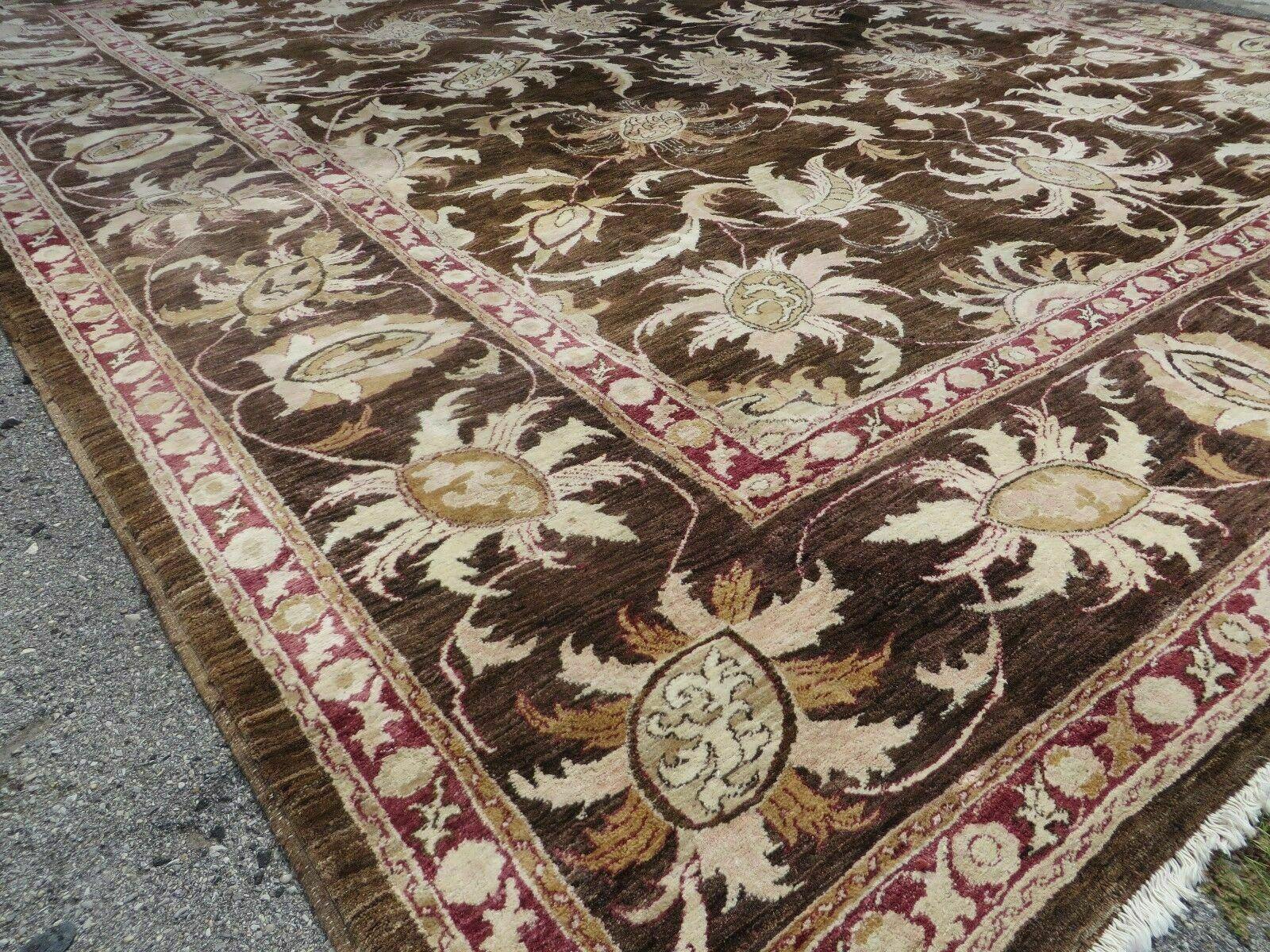 13' X 16' Vintage Handmade Peshawar Oushak Wool Rug Carpet Nice - Nuvé