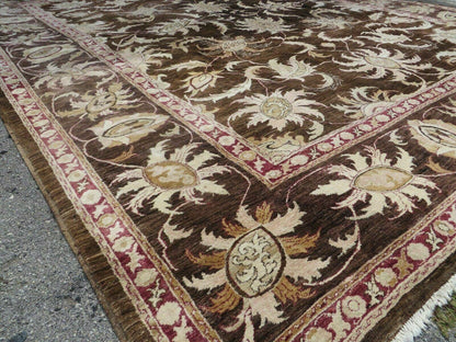 13' X 16' Vintage Handmade Peshawar Oushak Wool Rug Carpet Nice - Nuvé
