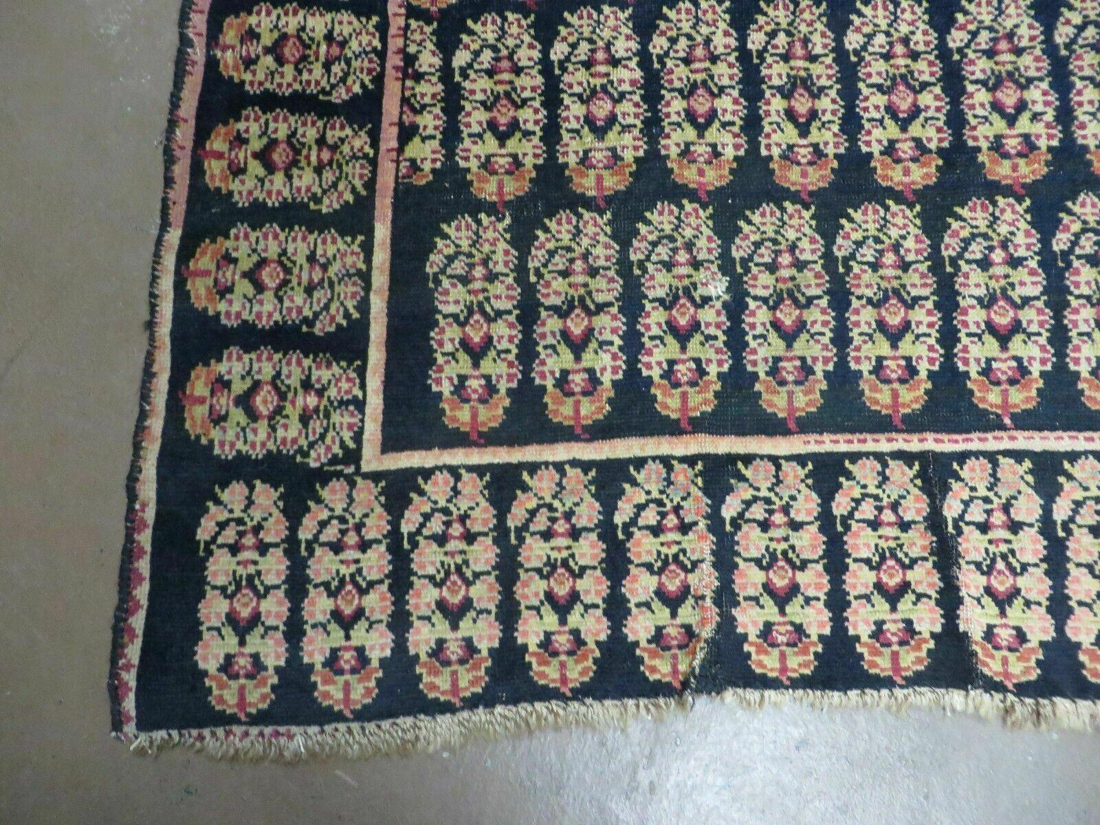 4' X 9' Antique Karabagh Caucasian Rug Handmade Wool Carpet Organic Dyes Nice - Nuvé