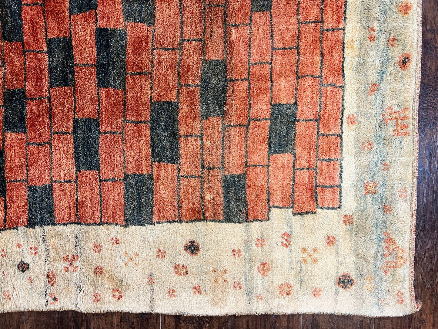 Persian Gabbeh Rug 6x8 ft, Wool Handmade Tribal Rug - Nuvé