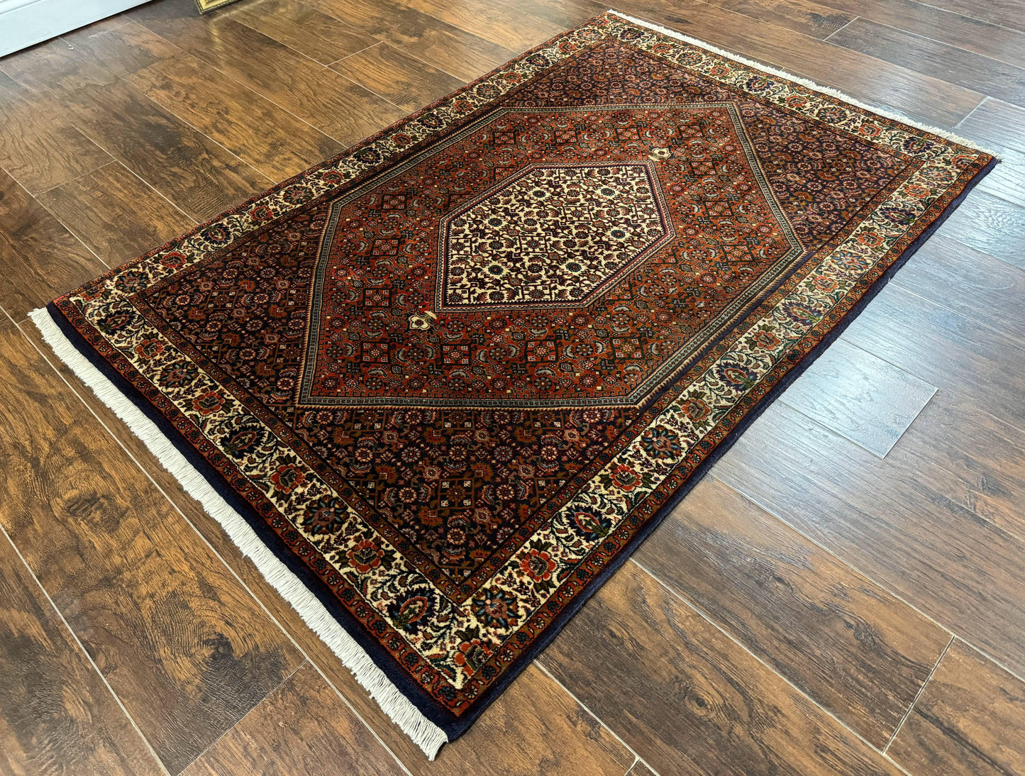 Persian Bidjar Rug 4x5, Fine 290 KPSI, Herati Pattern - Nuvé