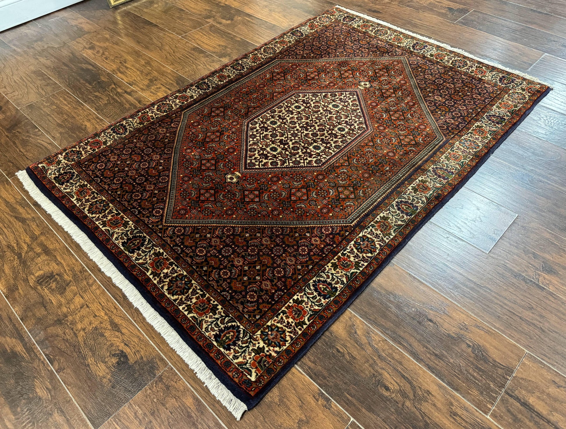 Persian Bidjar Rug 4x5, Fine 290 KPSI, Herati Pattern - Nuvé