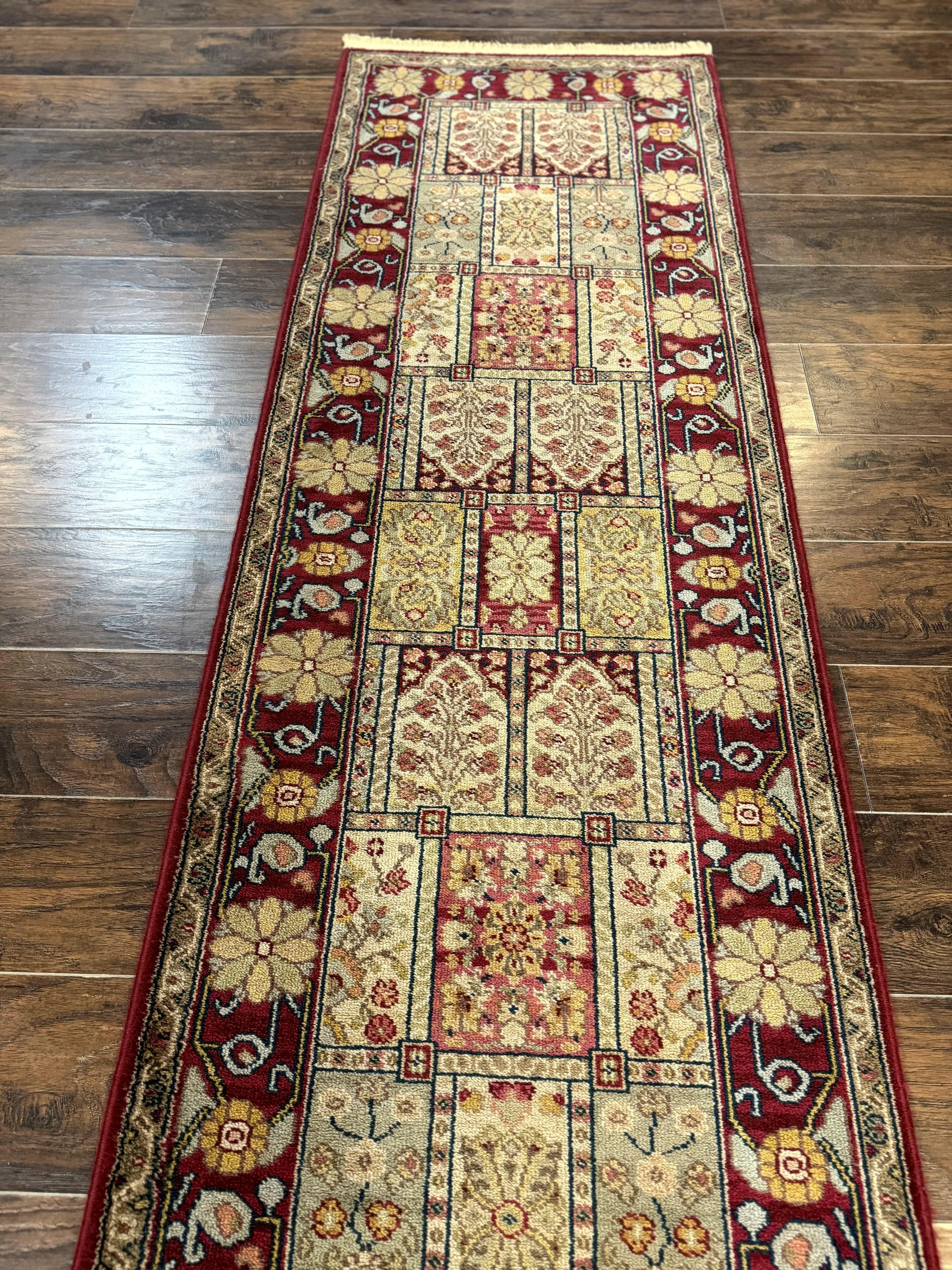 Karastan Runner Rug 2.6 x 8.6, Antique Legends Bakhtiari 2200, Vintage Wool Karastan Runner Rug, Panel Design - Nuvé