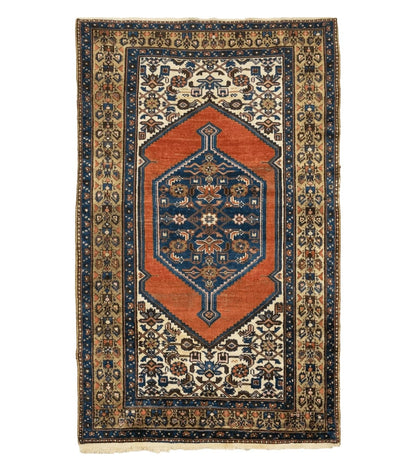 4' X 6' Antique Handmade Turkish Wool Rug Nice