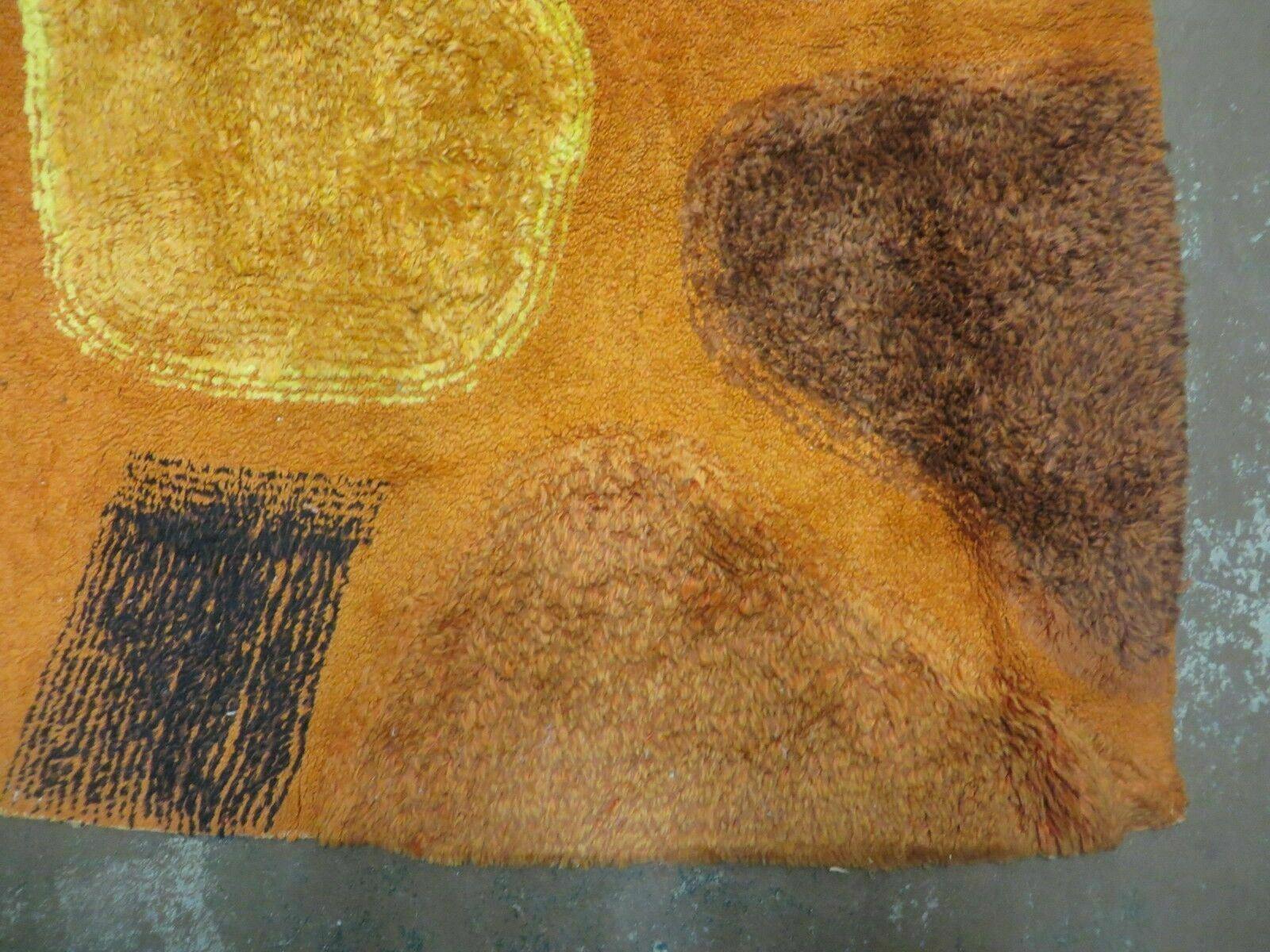4' X 6' Modern Handmade Hooked Rug Wool Abstract Nice - Nuvé