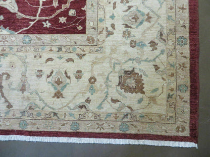 10' X 14' Vintage Handmade PESHAVAR CHOBI Pakistani Agra Wool Carpet Nice - Nuvé