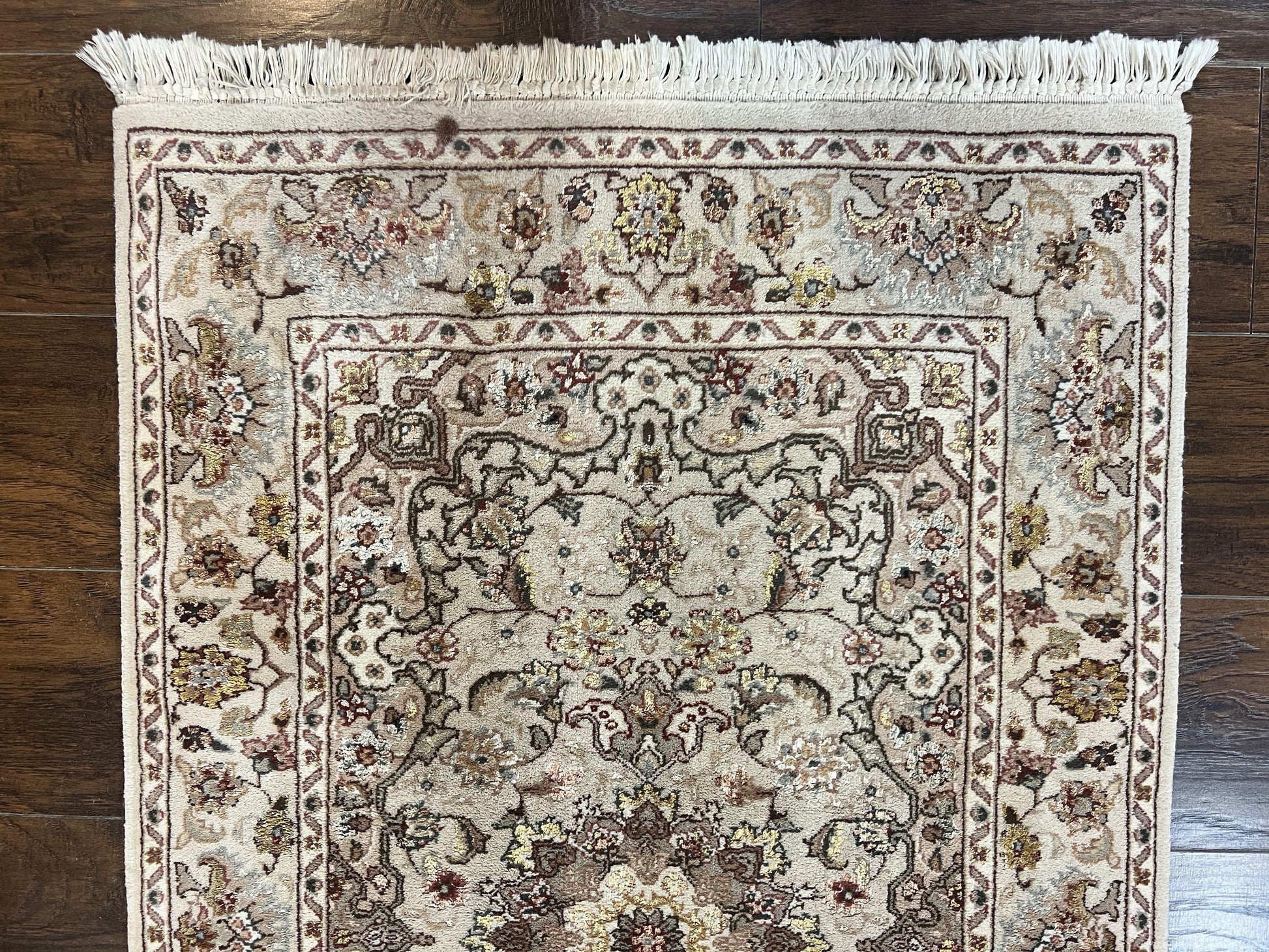 Sino Persian Rug 2.5 x 4, Hand Knotted Oriental Carpet, Small Persian Rug, Floral Medallion, Wool, Vintage - Nuvé