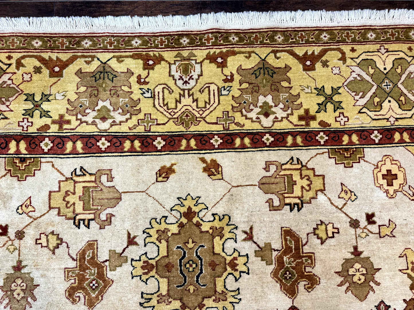 Turkish Oushak Rug 9x12, Oat Color, Wool Carpet - Nuvé