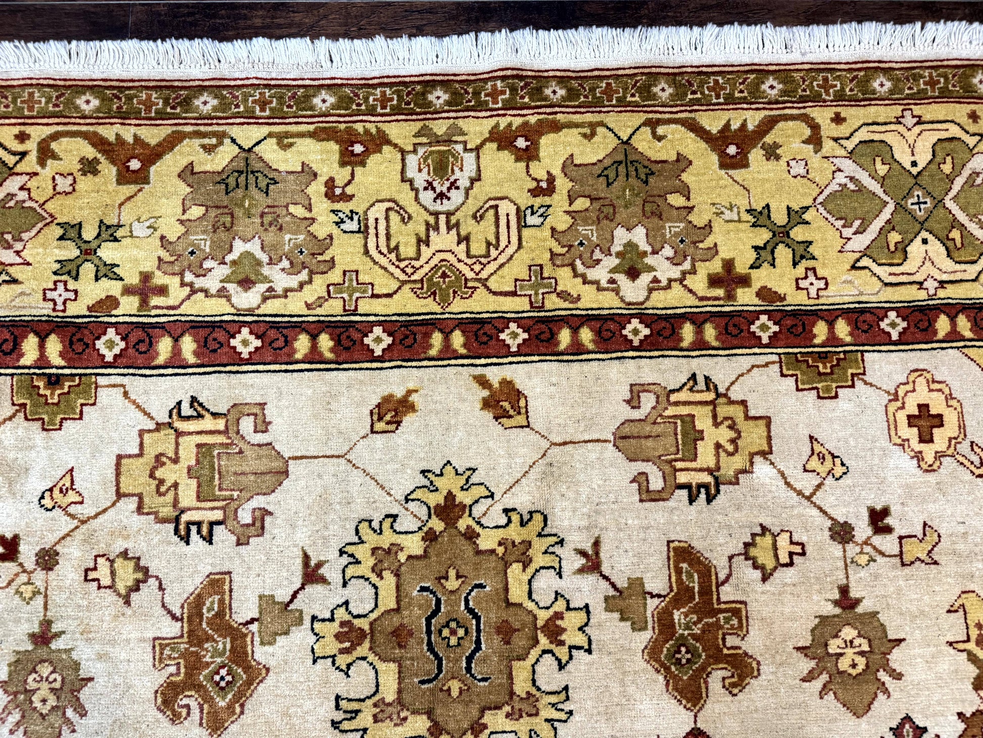 Turkish Oushak Rug 9x12, Oat Color, Wool Carpet - Nuvé