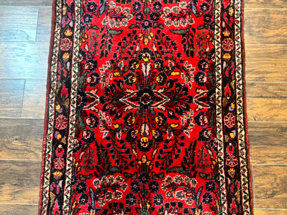 Persian Rug 3x5, Red Tribal Rug, Semi Antique, Wool Rug 3 x 5, Persian Hamadan Rug - Nuvé