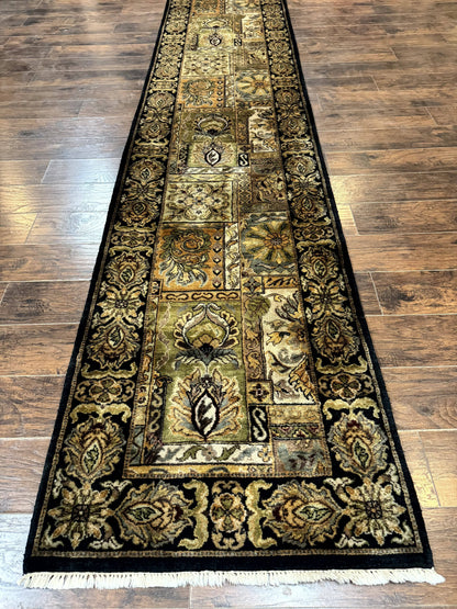 Indian Runner Rug 3x14, Panel Design, Oriental Carpet for Hallway - Nuvé