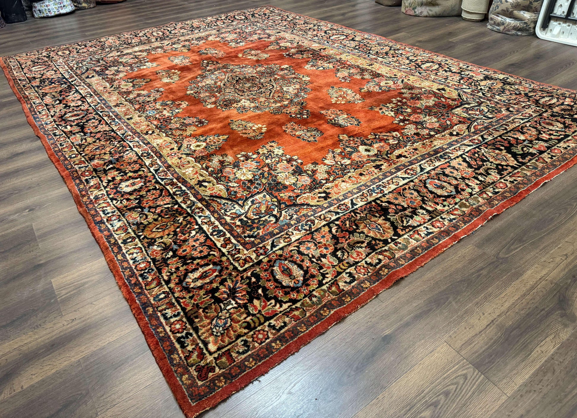 Antique Persian Sarouk Rug 9x12 - Nuvé