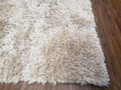 Ivory Shag Rug 6x7, Flokati Carpet, Shaggy Soft Plush Pile Area Rug, Modern Contemporary - Nuvé