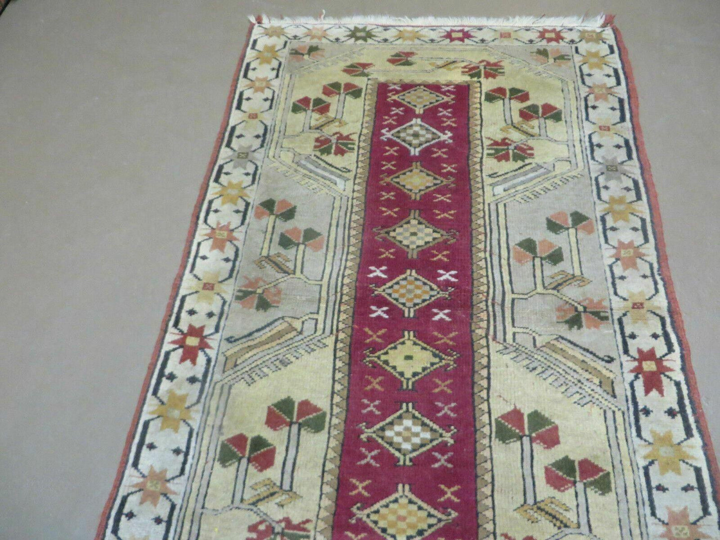 3' X 5' Vintage Handmade Turkish Turkey Oushak MILAS Wool Accent Rug Carpet Nice - Nuvé
