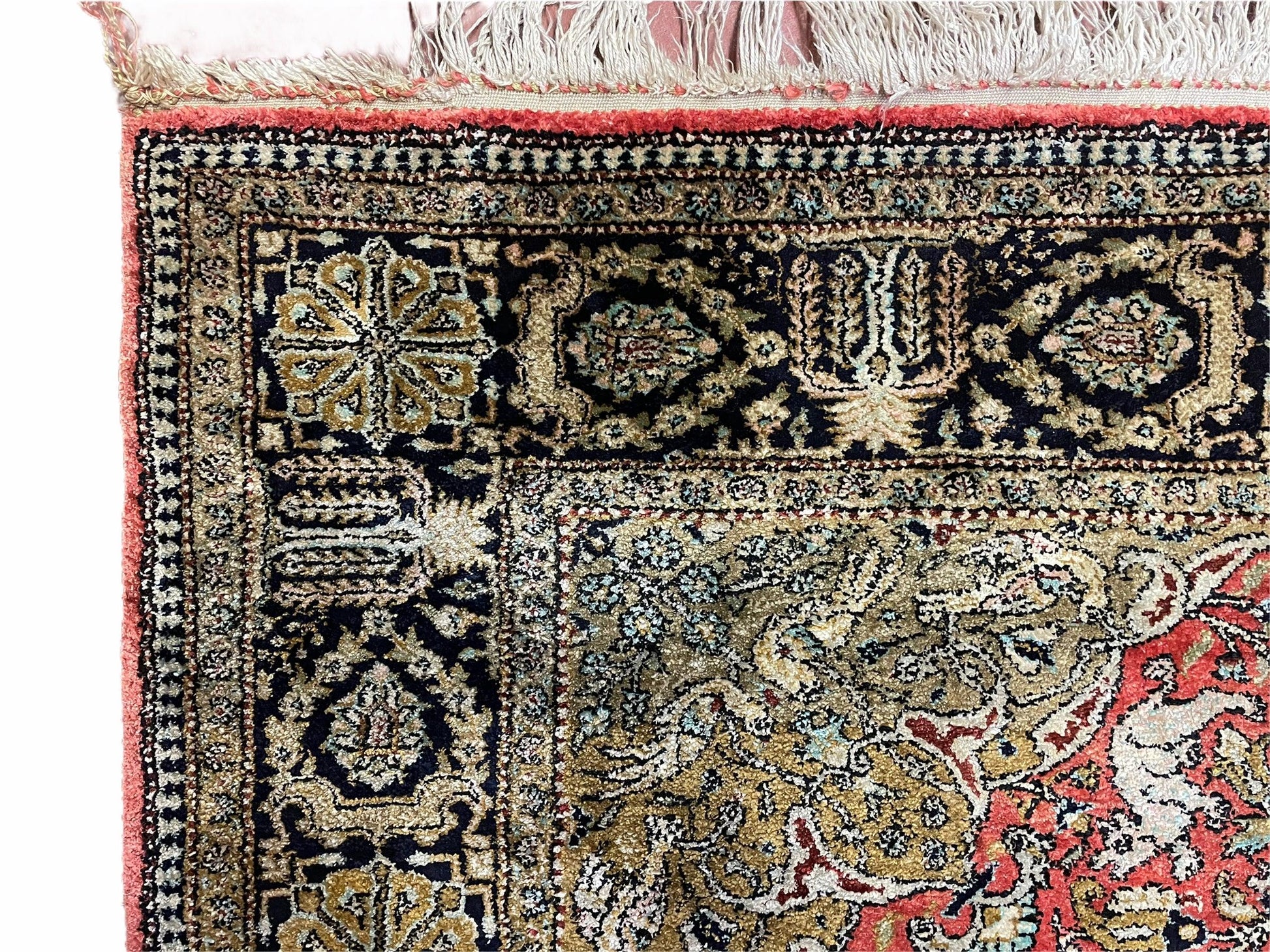 Persian Qum Silk Rug 3.8 x 5.6, Silk on Silk, Animal Pictorials, Fine 330 KPSI - Nuvé
