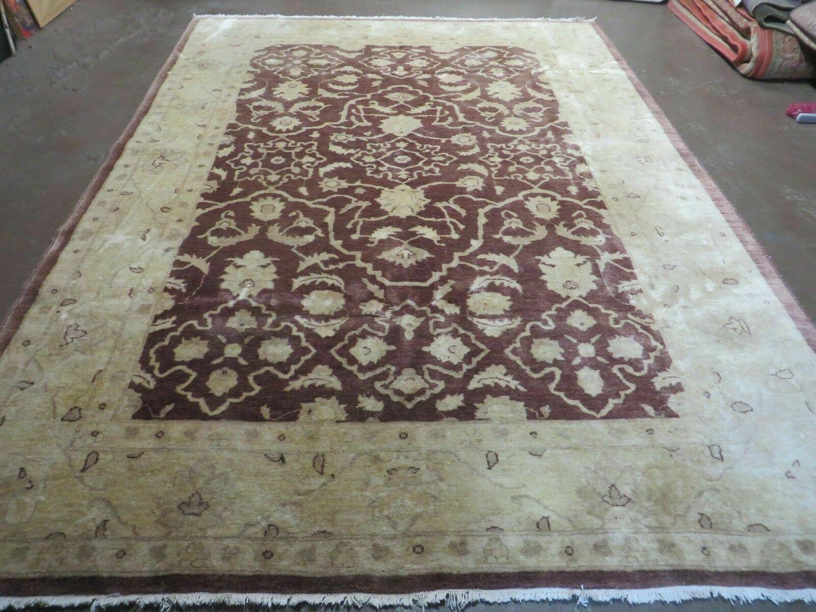 7' X 10' Vintage Fine Handmade Pakistan Peshawar Chobi Floral Wool Rug Vegy Dye - Nuvé