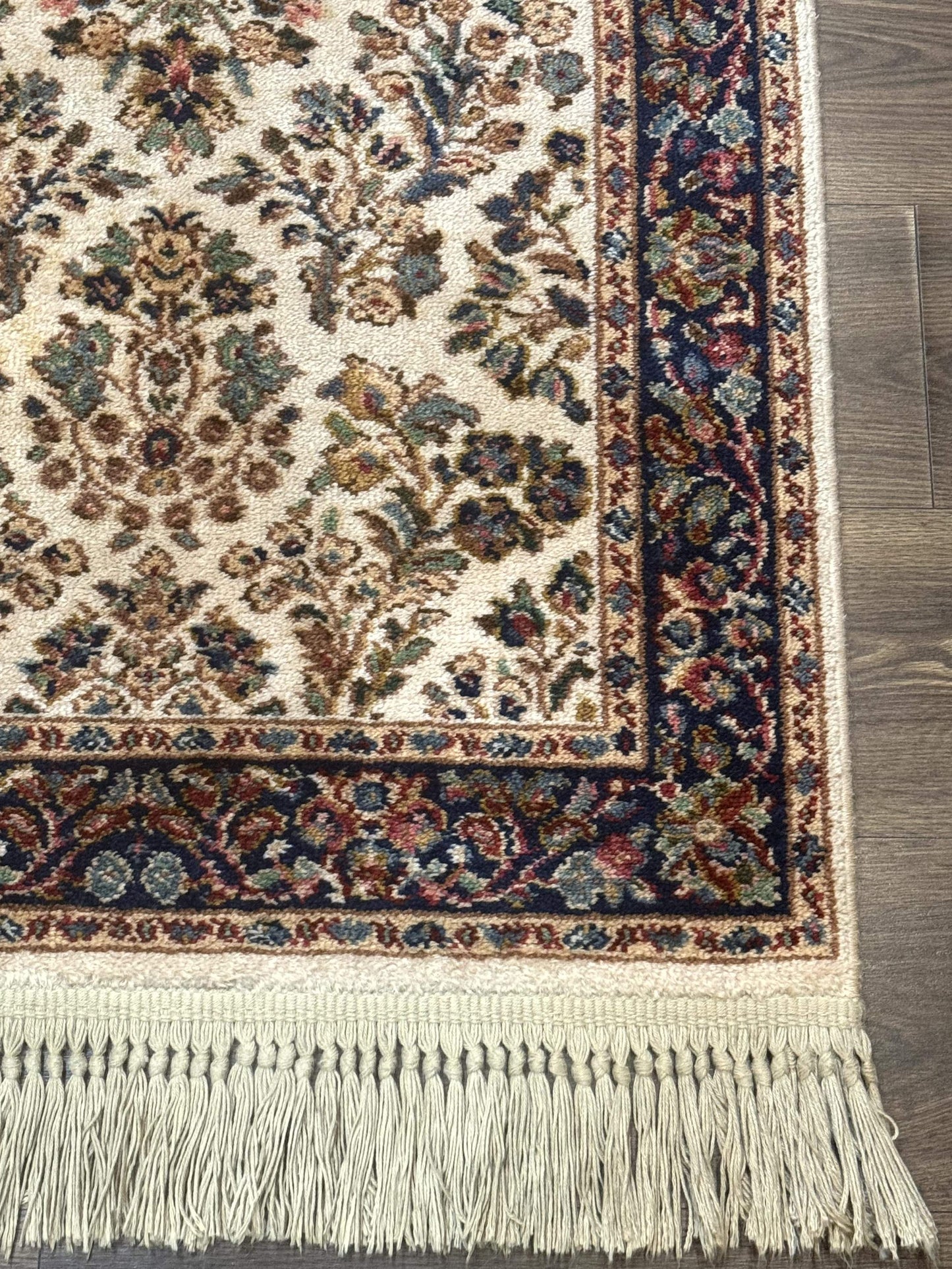 Karastan Rug 2x4, Ivory Sarouk #760, Vintage Wool Small Karastan Carpet, Original 700 Series, Discontinued - Nuvé
