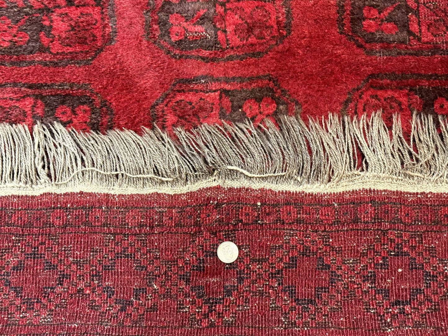 Afghan Turkoman Bokhara Bashir Rug 3x6, Red - Nuvé