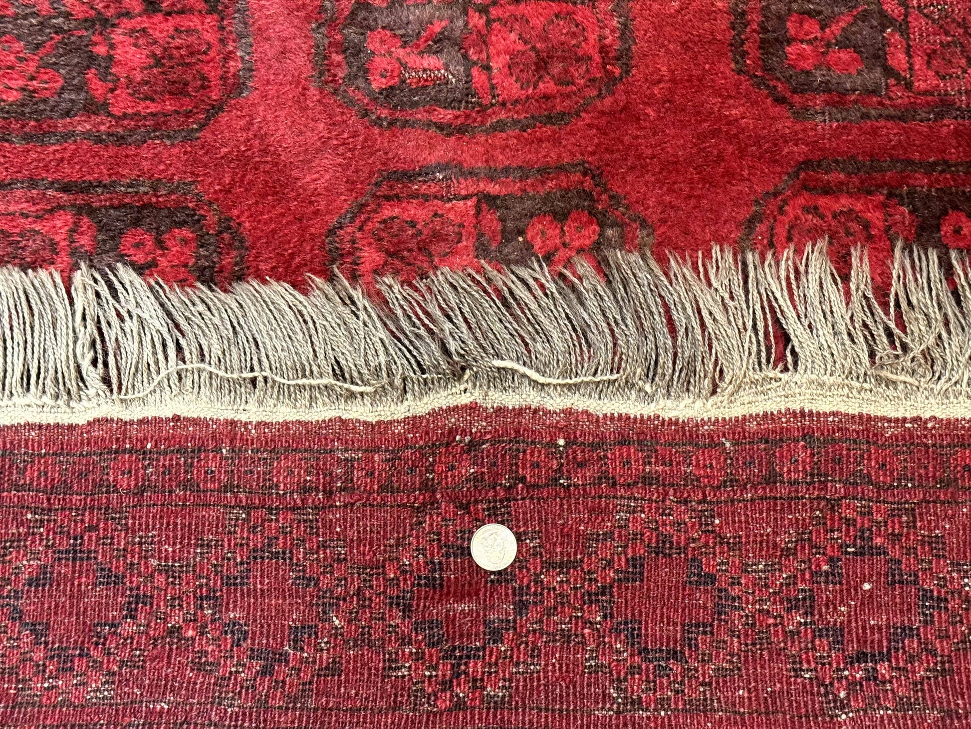 Afghan Turkoman Bokhara Bashir Rug 3x6, Red - Nuvé