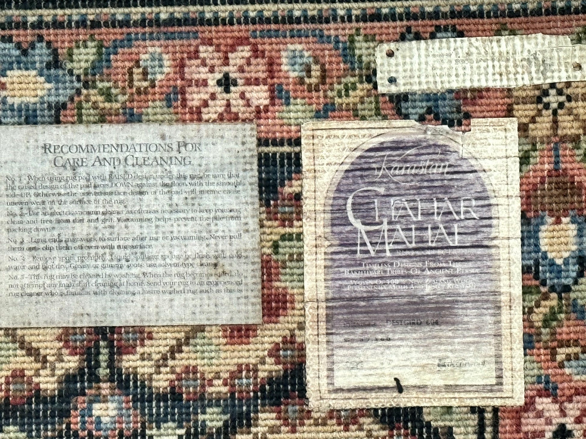 Karastan Rug 5.9 x 8.6, Chahar Mahal #604, Wool Vintage Discontinued Karastan Carpet - Nuvé