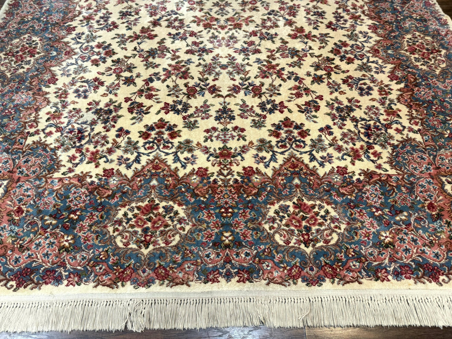 Karastan Rug 8.8 x 12 Ivory Kirman #788, Original 700 Series, Wool Karastan Carpet, Karastan Area Rug, Vintage Karastan, Living Room Rug - Nuvé