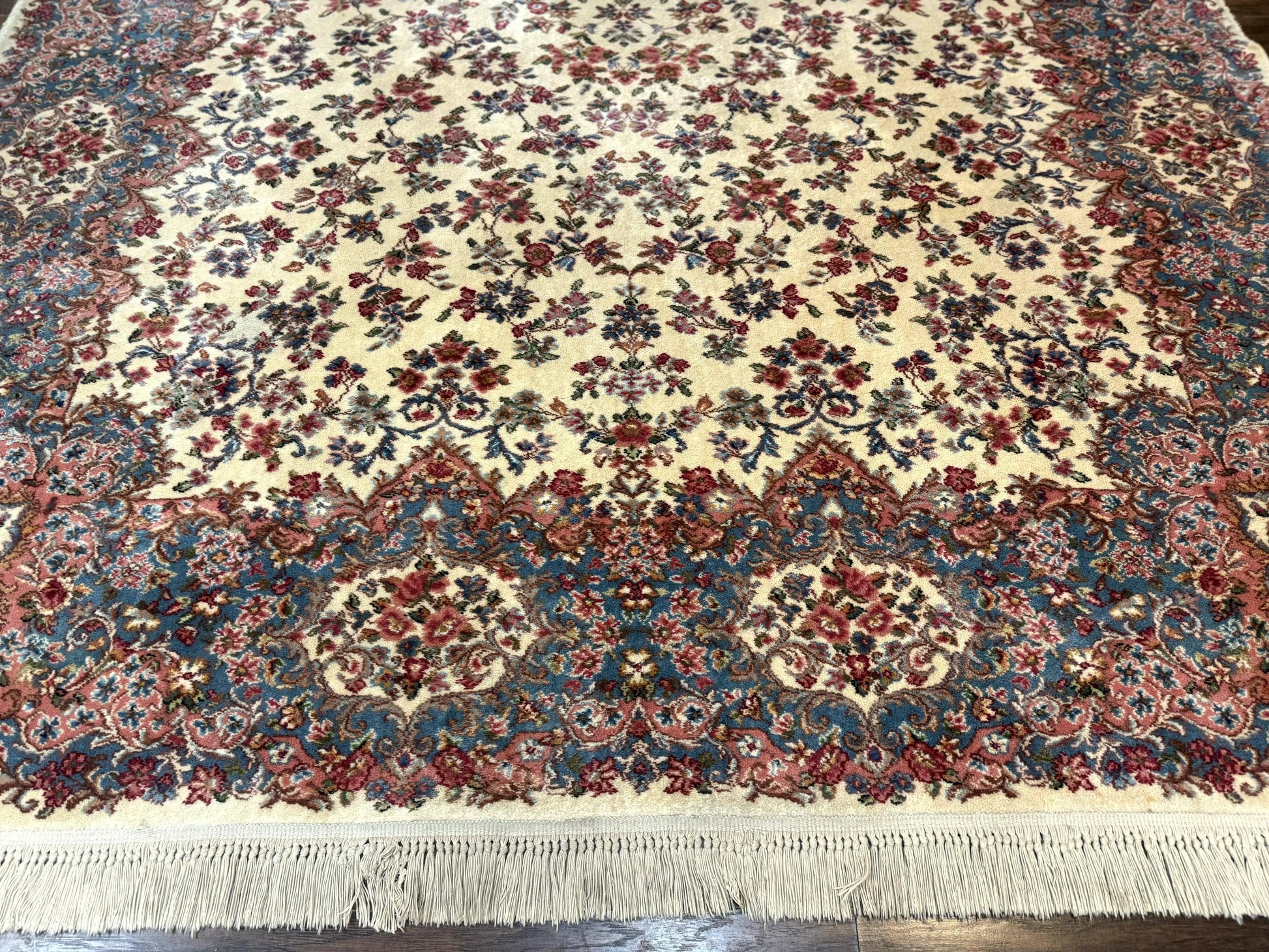 Karastan Rug 8.8 x 12 Ivory Kirman #788, Original 700 Series, Wool Karastan Carpet, Karastan Area Rug, Vintage Karastan, Living Room Rug - Nuvé