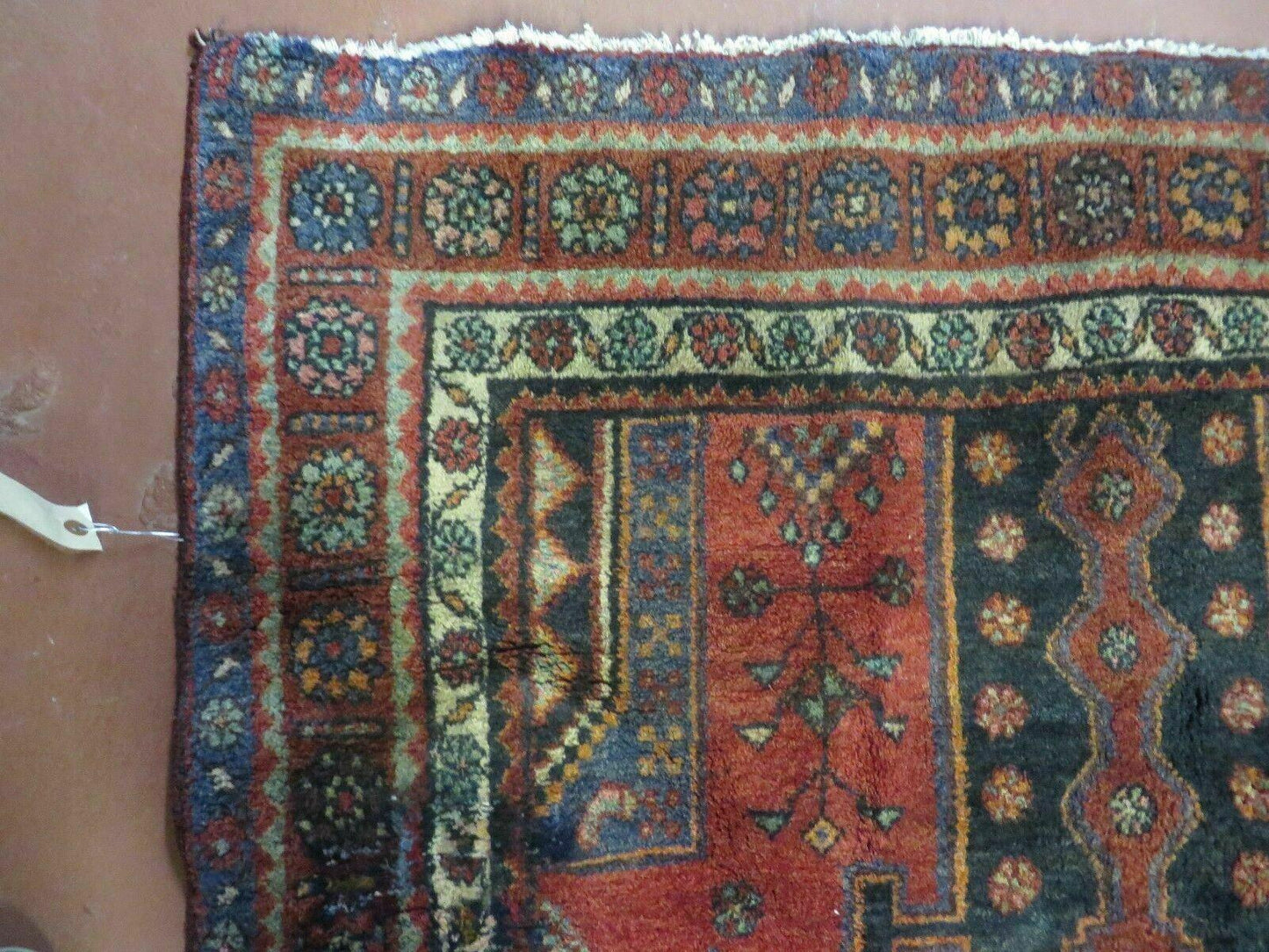 4' X 9' Antique Handmade Turkish Tribal Oriental Geometric Wool Rug # 605 - Nuvé