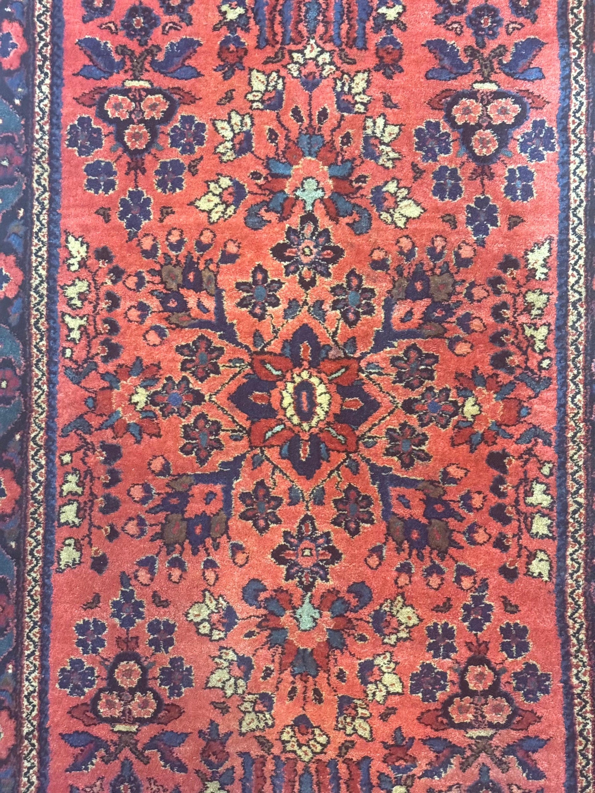 Antique Persian Sarouk Rug 2x4, Red, Fine 260 KPSI - Nuvé