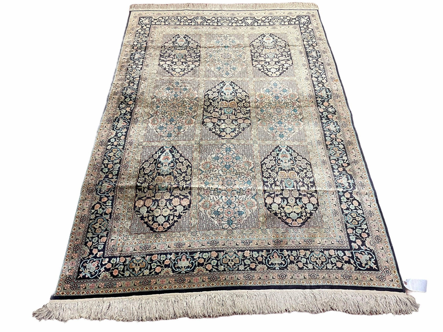 4' X 6' Vintage Fine Hand Made Turkish Oriental Silk Rug 400 KPSI Wow - Nuvé