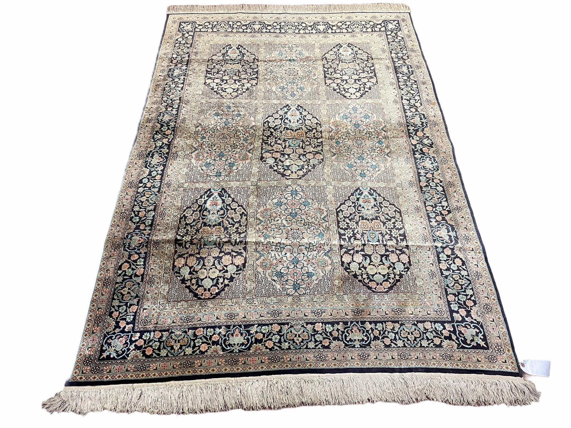 4' X 6' Vintage Fine Hand Made Turkish Oriental Silk Rug 400 KPSI Wow - Nuvé