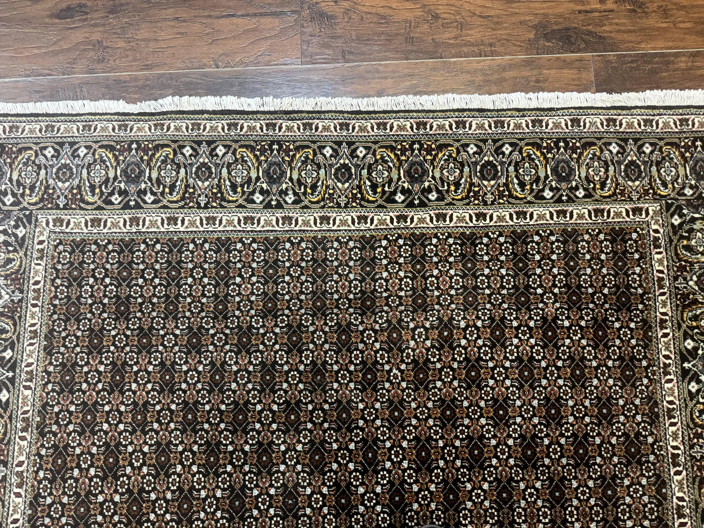 Persian Tabriz Rug 5x7, Black, Allover Pattern - Nuvé