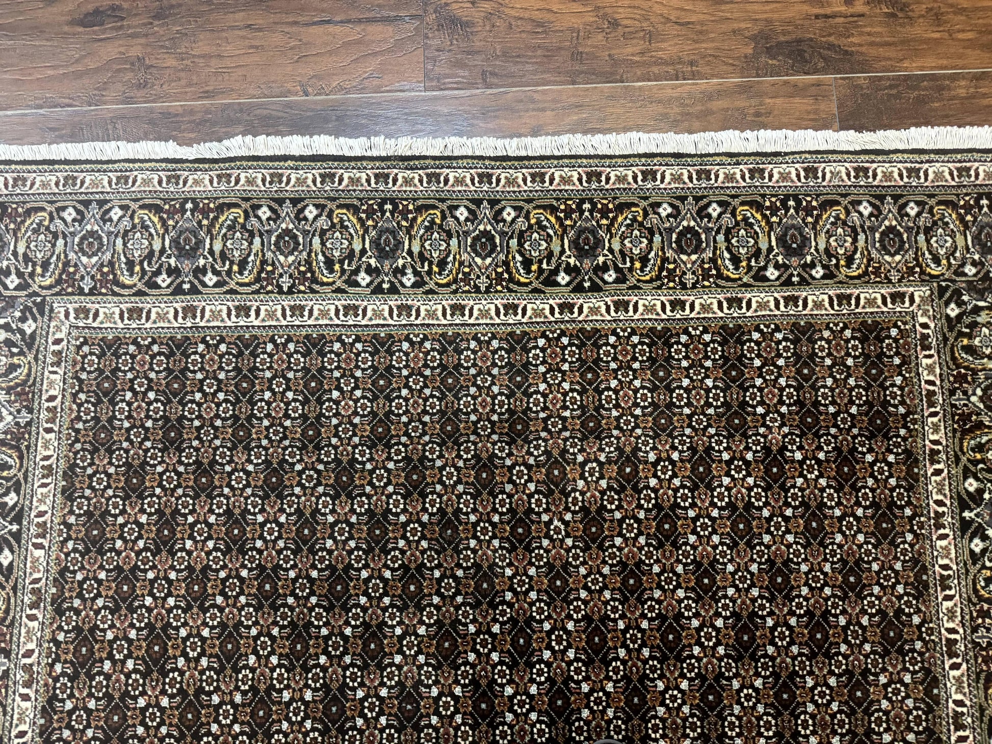 Persian Tabriz Rug 5x7, Black, Allover Pattern - Nuvé