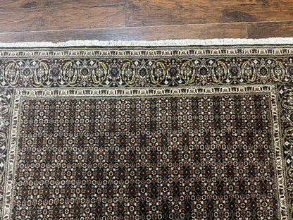 Persian Tabriz Rug 5x7, Black, Allover Pattern - Nuvé