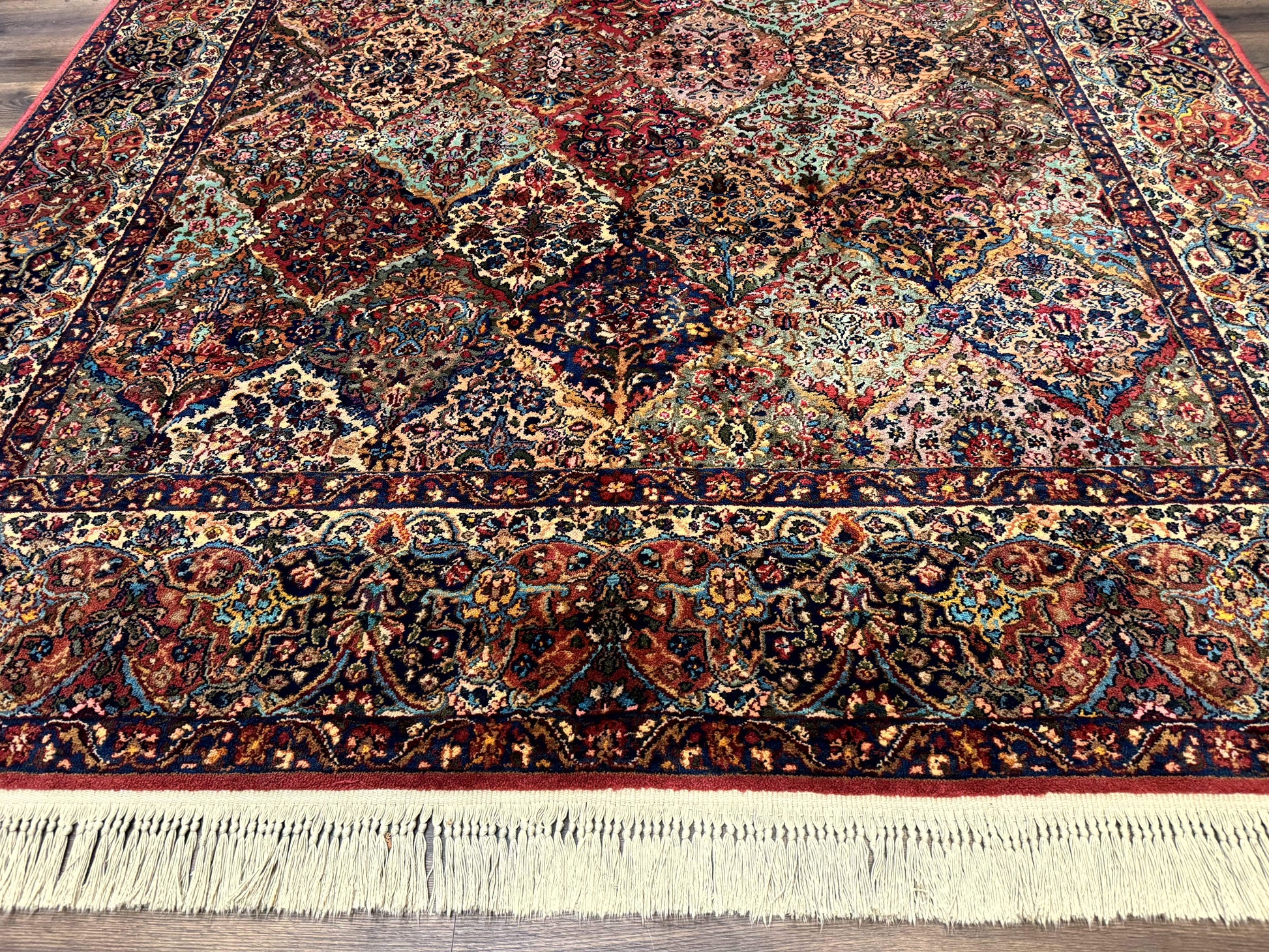 Karastan Rug 8.8 x 10.6, Multicolor Panel Kirman Rug #717, Original 700 Series, Wool - Nuvé