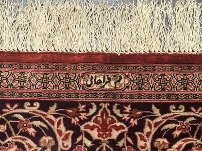Magnificent Persian Qum Silk Rug 3x5, Exceptionally Fine 780 KPSI, Signed, Rare - Nuvé