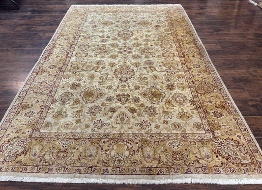 Turkish Oushak Rug 6x9, Vintage, Beige - Nuvé