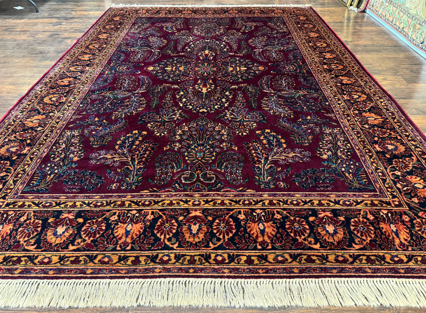 Antique Karastan Rug 8.6 x 12, Wool Pile, Vintage Discontinued Karastan Sarouk Lanamar - Nuvé