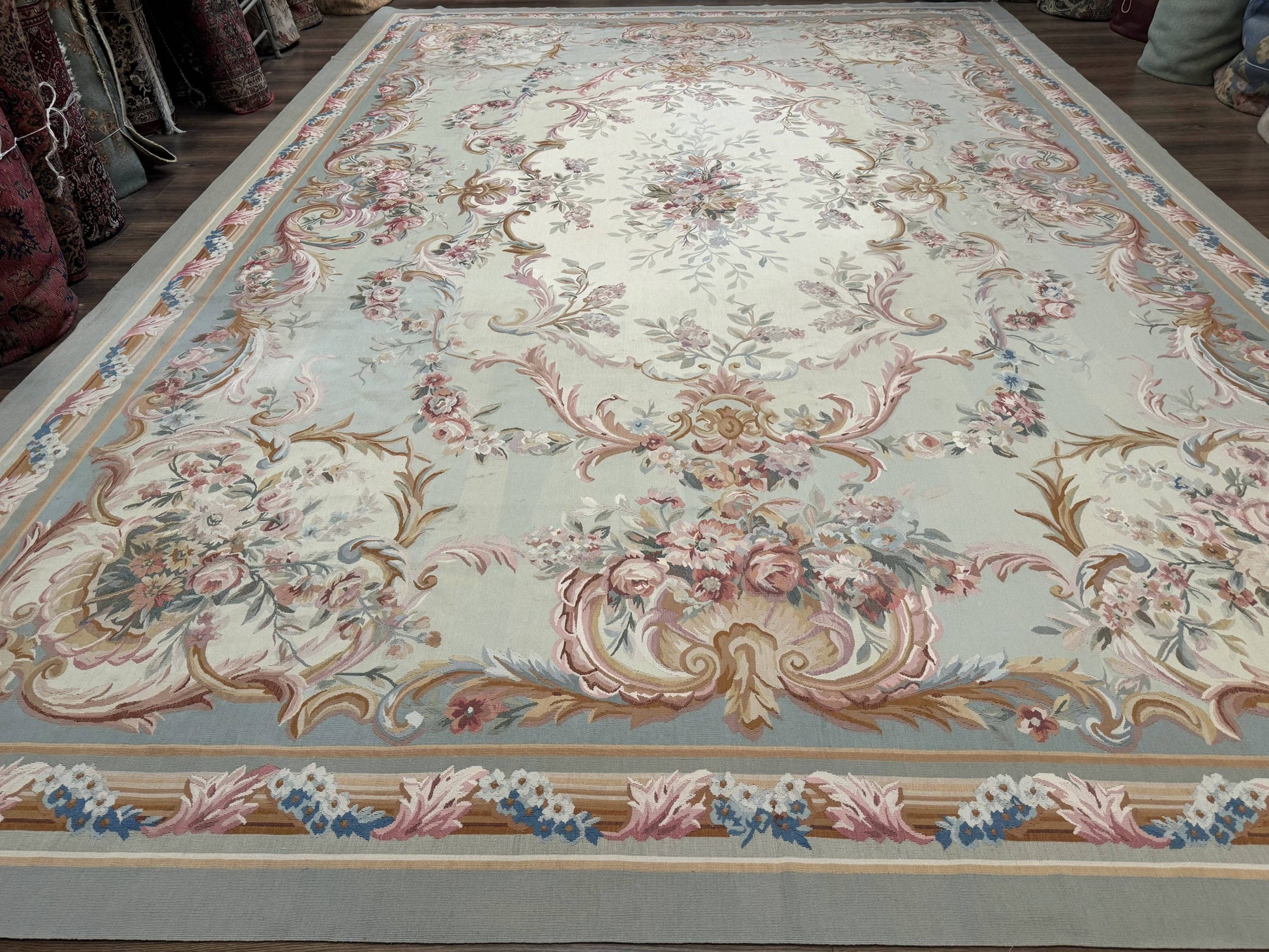 Palace Size Aubusson Rug 11x16, Large Aubusson Carpet - Nuvé