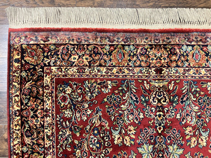 Karastan Rug 5.9 x 9 Red Sarouk #785, Wool Karastan Carpet, Original 700 Series, Vintage Karastan Oriental Rug Discontinued - Nuvé