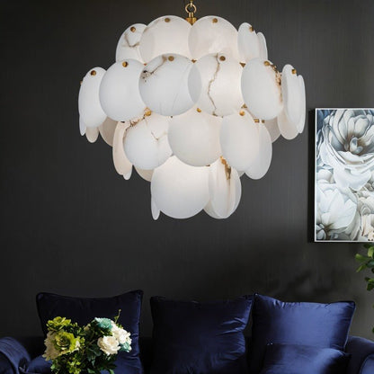 Caelum Alabaster Chandelier Light - Nuvé
