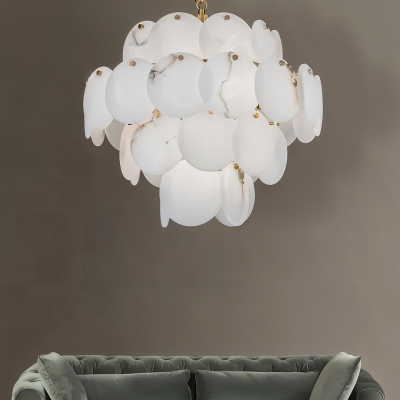 Caelum Alabaster Chandelier Light - Nuvé