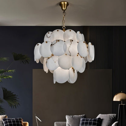 Caelum Alabaster Chandelier Light - Nuvé