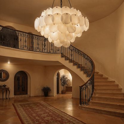 Caelum Alabaster Chandelier Light - Nuvé