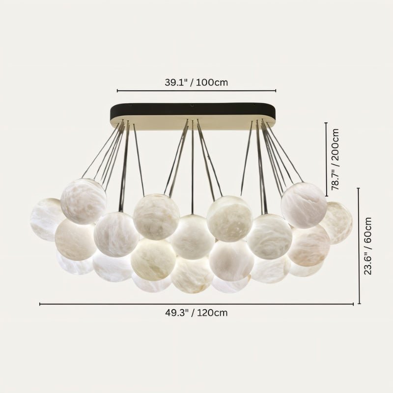 Cantus Alabaster Chandelier - Nuvé