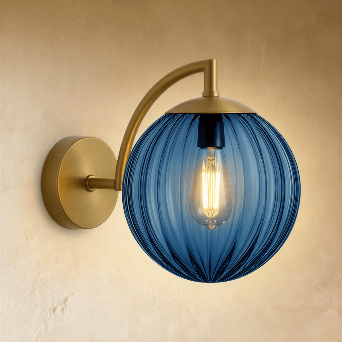 Carissa Wall Lamp by Residence Supply featuring a sleek modern design with a curved arm and fabric shade for interior lighting.